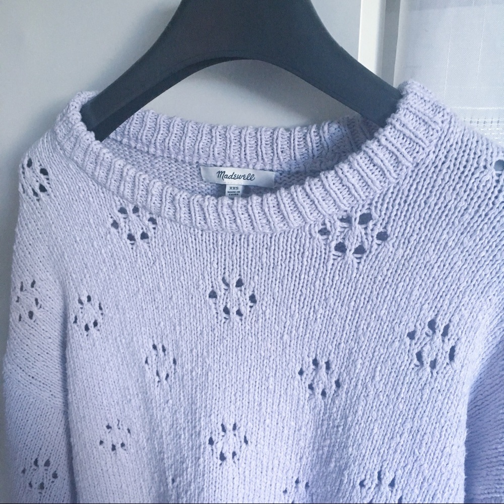 Madewell Floral Pointelle Pullover Sweater XXS - Picture 4 of 4